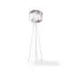 Piantana Moderna 3 Piedi Globe Polilux ® Argento E Metallo 1 Luce E27