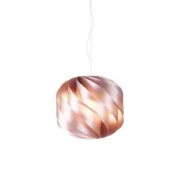 Lampadario Moderno Globe Polilux ® Pink Metal E Metallo Cromo 3 Luci E27