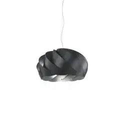 Sospensione Moderna Half Globe Polilux ® Nero E Metallo Cromo 1 Luce E27