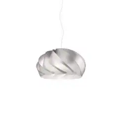 Sospensione Moderna Half Globe Polilux ® Argento E Metallo Cromo 1 Luce E27