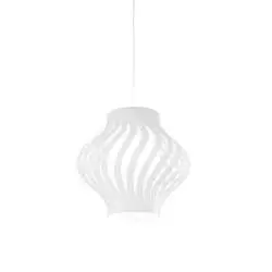 Sospensione Moderna Larga Helios Polilux ® Bianco 1 Luce E27