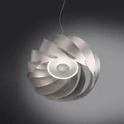 Sospensione Moderna Half Globe Polilux ® Argento Metallo Cromo 1 Luce E27
