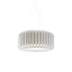 Lampadario Moderno Louise Polilux ® Bianco E Metallo Cromo 3 Luci E27