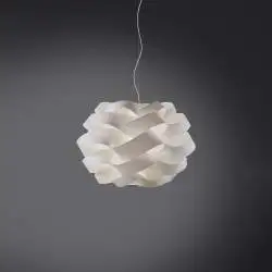 Sospensione Da Esterno Moderna Cloud Polilux ® Bianco 1 Luce E27 D40Cm