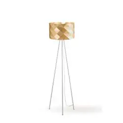 Piantana Moderna 3 Piediprisma Polilux ® New Gold E Metallo 1 Luce E27