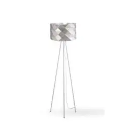 Piantana Moderna 3 Piediprisma Polilux ® Argento E Metallo 1 Luce E27
