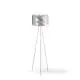 Piantana Moderna 3 Piediprisma Polilux ® Argento E Metallo 1 Luce E27