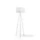 Piantana Moderna 3 Piediprisma Polilux ® Bianco E Metallo 1 Luce E27