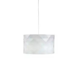 Lampadario Moderno Prisma Polilux ® Bianco E Metallo Cromo 3 Luci E27