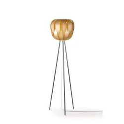 Piantana Moderna 3 Piediqueen Polilux ® New Gold E Metallo 1 Luce E27