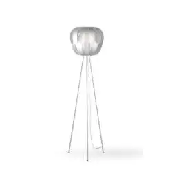 Piantana Moderna 3 Piediqueen Polilux ® Argento E Metallo 1 Luce E27