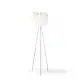 Piantana Moderna 3 Piediqueen Polilux ® Bianco E Metallo 1 Luce E27