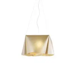 Lampadario Moderno Wanda Polilux ® New Gold E Metallo Cromo 5 Luci E27