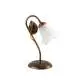 Lampada da Tavolo Limone 1 Luce Marrone e Bianco LuceArt Classic