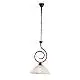 Lampadario Rustico Milly 1 Luce Marrone e Bianco LuceArt Classic