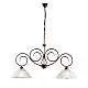 Lampadario Rustico Milly 2 Luci Marrone e Bianco LuceArt Classic