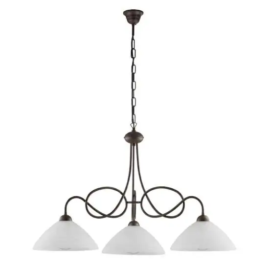 Lampadario Rustico Bistrot 3 Luci Ruggine e Bianco LuceArt Classic | LuceArt Classic