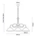 Lampadario Rustico Bistrot 3 Luci Ruggine e Bianco LuceArt Classic | LuceArt Classic