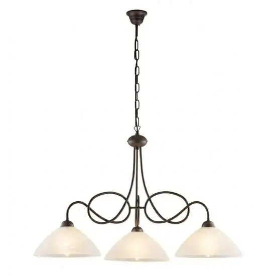 Lampadario Rustico Bistrot 3 Luci Ruggine e Bianco LuceArt Classic | LuceArt Classic