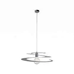 Sospensione Spring 1 Luce Grigia Altezza Regolabile Luceart Design