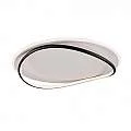 Plafoniera Moderna Cairns Plastica Nero-Bianco Led 47W Dimmerabile | LuceArt Classic