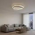 Plafoniera Moderna Cairns Plastica Nero-Bianco Led 47W Dimmerabile | LuceArt Classic