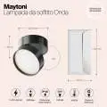 Plafoniera Onda LED nera Ø 12 cm 4000 K Maytoni