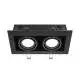 Faretta incasso Metal LED 2 luci nera 12,6 cm Maytoni