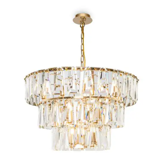 Lampada a sospensione Puntes 18 luci oro Ø 77 cm Maytoni