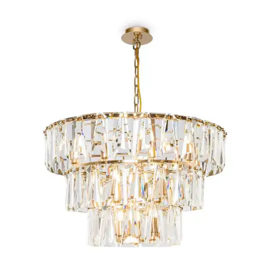Lampada a sospensione Puntes 18 luci oro Ø 77 cm Maytoni