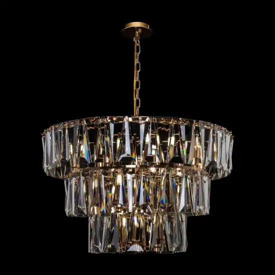 Lampada a sospensione Puntes 18 luci oro Ø 77 cm Maytoni