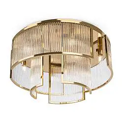 Plafoniera Moderna Frame 9 Luci E14 60W Metallo Oro Ip20