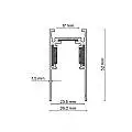 Alimentatore per binario bifase Exility LED nero 32,5 cm Maytoni