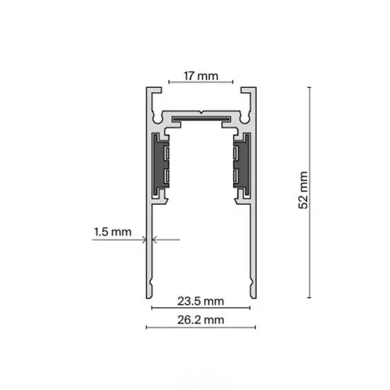 Alimentatore per binario bifase Exility LED nero 32,5 cm Maytoni