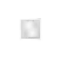 Applique Quadrata Contemporanea Frame Vetro Bianco 2 Luci E27