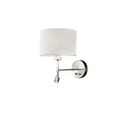Applique Moderna Round Hotel Metallo Cromo E27 Led 1W 3000K Ip20