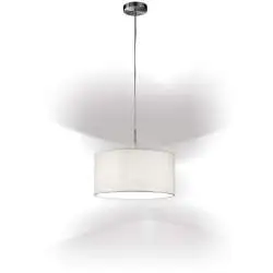 Sospensione Moderna Round Hotel Metallo Cromo 1 Luce E27 Ip20 D40