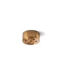 Rosone Multicavo 7 Fori In Metallo Ottone Brunito D12Cm