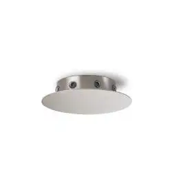 Rosone Multicavo 8 Fori In Metallo Cromo Lucido D15Cm