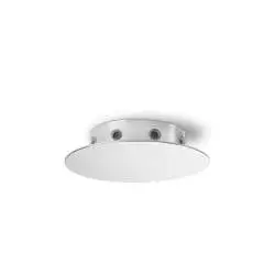 Rosone Multicavo 8 Fori In Metallo Cromo Spazzolato D15Cm