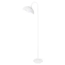 Piantana Contemporanea Swan Metallo Bianco Acrilico 1 Luce E27