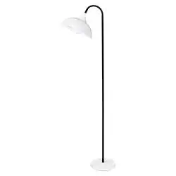 Piantana Contemporanea Swan Metallo Nero Acrilico 1 Luce E27