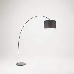 Piantana Contemporanea Callisto Metallo Nero Tessuto 1 Luce E27