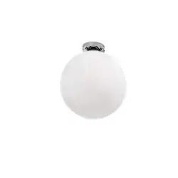 Plafoniera Contemporanea Grape Metallo Vetro Bianco 1 Luce E27