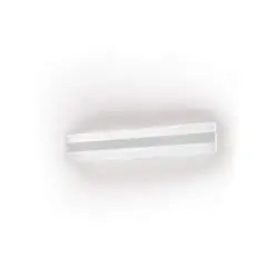 Applique Moderna Bend Metallo Bianco Acrilico Led 30W 3000K L60