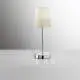 Abatjour Contemporaneo Adam Metallo Cromo Tessuto Sabbia 1 Luce E14