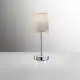 Abatjour Contemporaneo Adam Metallo Cromo Tessuto Tortora 1 Luce E14
