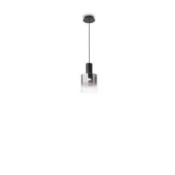 Sospensione Contemporanea Hugo Metallo Nero 1 Luce