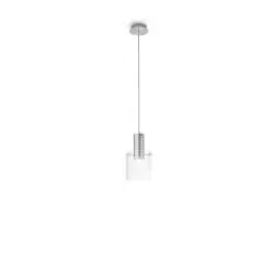 Sospensione Contemporanea Hugo Metallo Trasparente 1 Luce