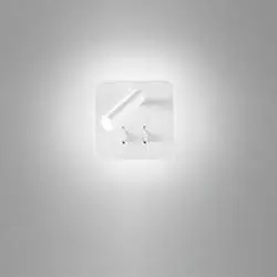 Applique Contemporanea Plug Metallo Bianco Acrilico Led 6W 3000K